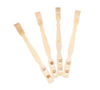 HOMSFOU 4 Pièces Grattoirs Dos en Bambou, Griffe à Gratter Confortable et Surface Lisse, Facile à Transporter et Ranger, Outil de Massage Corporel Vie Quotidienne
