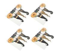 HOMSFOU 4 Pièces Lot Autocollants Thermocollants Halloween pour Vêtements Transferts Thermiques pour Décoration Diy Facile à Repasser pour T Shirts Sweat Shirts