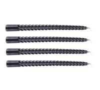 HOMSFOU 4 Pièces Lot de Bougies Coniques Longues Noires en Paraffine Style Européen Décoratives pour Fêtes et Saint-valentin Faciles à Utiliser et Parfumées