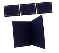 HOMSFOU 4 pièces Lot de Porte Certificats Papier Bleu Protection pour Diplômes et Attestations Design Classique et Accessoire Bureau Pratique