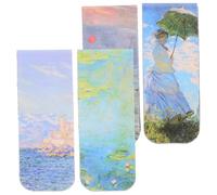 HOMSFOU 4 pièces Marque-pages Magnétiques Décoratifs avec Peinture Artistique Sensoriels Pratiques pour Étudiants Voyageurs et Amateurs de Lecture