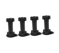 HOMSFOU 4 pièces Meubles Réglables Plastique Noir Lot de Supports pour Table Basse et Meubles de Salle de Bain Hauteur Ajustable