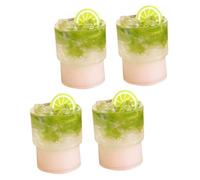 HOMSFOU 4 Pièces Miniature Fruit Tea Cups Resin Dollhouse Accessories for Role Playing Creativity and Social Interaction
