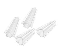 HOMSFOU 4 Pièces Moule à Façonner Concombre en Acrylique Forme Étoile et Cœur pour Jardinage, Facile à Transporter Ranger, Accessoires Pratiques de Mise des Fruits