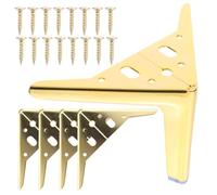 HOMSFOU 4 Pièces Pieds de Support Métalliques Réglables | Style Classique, Usage pour Mobilier de Salon et Bureau, Réduit le Bruit, Apporte un Nouvel Aspect