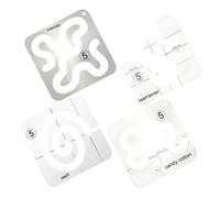 HOMSFOU 4 Pièces Règles de Couture Acrylique Transparentes pour Patchwork Gabarits Diy pour Règles de Couture et Quilting Outils Pratiques pour Travaux Manuels