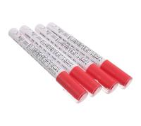 HOMSFOU 4 Pièces Stylo de Peinture Rouge en Béton, Précision 2-3 MM | Plastique Rouge à Finition Métallique, Contrôle Détaillé, Entretien Intérieur des Marqueurs Historiques