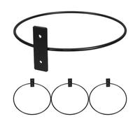 HOMSFOU 4 Pièces Support Mural pour Pot de Fleurs en Métal Noir, Réglable | Plantes Retombantes et Pots Lourds, Fixation Murale, Style Classique Élégant, Usage Balcon Appartement