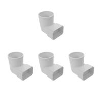 HOMSFOU 4 Pièces tuyau de vidange Adaptateur de gouttière Tuyau de descente un raccord adaptateur de descente de gouttière garde de descente de gouttière Plastique blanche