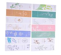 HOMSFOU 40 Feuilles Marque Pages Rétro Papier Ensemble de Diy avec Designs Floraux et Messages Inspirants pour Amateurs Élégants