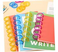 HOMSFOU 40 pièces Anneaux de Reliure Multicolores Disques Flexibles pour Cahiers à Mobiles Fixation Pratique pour Classeurs Bureau École et Organisation des Documents