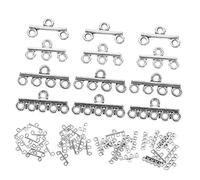 HOMSFOU 40 Pièces Breloques Alliage pour Création de Bijoux Connecteurs Diy Vintage pour Colliers Bracelets et Projets Artisanat