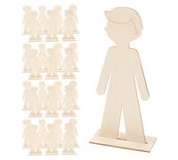 HOMSFOU 40 Pièces Formes Garçon Non Finies pour Décoration DIY Ornements de Fête et Projets Créatifs Garçon Fille