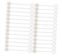 HOMSFOU 40 pièces Outils de Soin Du Cuir Pinceaux Laine Douce Applicateurs de Teinture et Polissage pour Artisanat DIY Projets Créatifs