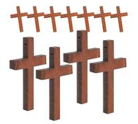 HOMSFOU 40 Pièces Pendentif Croix en Bois Mini pour Bijoux Rustiques, Matériau Bois Naturel, pour Projets DIY et Créations Artisanales Uniques