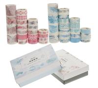 HOMSFOU 40 Rouleaux Washi Tape Décoratif pour Diy et Scrapbooking Autocollants Adhésifs Créatifs avec Motifs Variés Style Aléatoire
