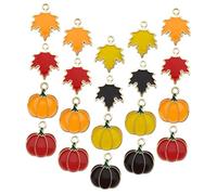 HOMSFOU 40Pièces Pendentifs Charms Colorés pour Fabrication de DIY Accessoires de Décoration pour Halloween Thanksgiving