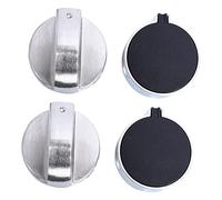 HOMSFOU 4pièces Bouton De Cuisinière à Gaz Métallique De Brûleur Commande Rotative Pour Gazinière