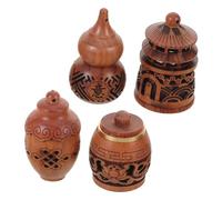 HOMSFOU 4pièces Diffuseur Bois Sculpté Breloque De Téléphone Esthétique Pendentif De Parfum Ornement Chance Chinois Breloque Pour Voiture