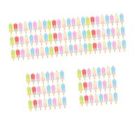 HOMSFOU 5 Ensembles Porte-clés De Crème Glacée Pour Assorti Accessoires Coloré Bricolage Pendentif Rose Mignon Charme Couleur Glace Fabrication De Fournitures Résine 25 Pièces * 5