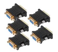 HOMSFOU 5 pièces Adaptateur Dvi vers Vga avec Vis Fer Convertisseur Mâle à Femelle Stable pour Vidéo HD Compatible Moniteurs et Projecteurs Connexion Sécurisée