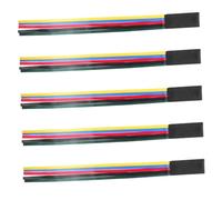 HOMSFOU 5 Pièces Bookmarks Cuir PU avec Rubans Multicolores Marque Pages Élégants pour Lectures Journaux et Accessoires de Lecture Résistants pour Étudiants et Amateurs