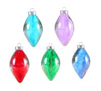 HOMSFOU 5 Pièces Boules de Noël Ampoule Transparentes Décorations Suspendues Légères Multicolores pour Sapin Ornements Festifs pour Maison et Lieux Publics Couleur