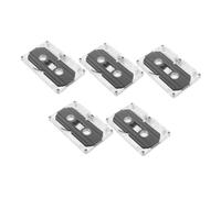 HOMSFOU 5 Pièces Cassette Audio Vierge Double Face avec Boîtier Plastique Transparent pour Enregistrements Musicaux Discours et Créations DIY Rétro