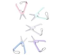 HOMSFOU 5 pièces Ciseaux de Couture Mini Pliants Sécurité pour Tissu Fil et Outils Portables pour Étudiants et Loisirs Créatifs