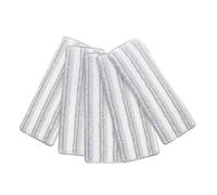 HOMSFOU 5 Pièces Lingettes de Nettoyage en Microfibre Lavables et Autocollantes pour Balai Plat, Réutilisables, Haute Absorption, Remplacement Rapide pour Sols et Carrelages
