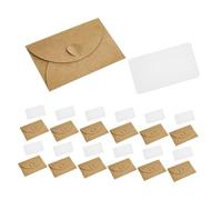 HOMSFOU 50 Ensembles Vintage Kraft Envelopes With Heart Clasp Mini Envelopes With Blank Cards For Wedding Birthday Invitations And DIY Thank You Notes