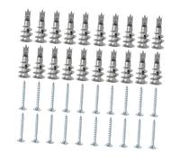 HOMSFOU 50 ensembles Vis de Fixation Auto-perceuse avec Cheville Fendue Multipurpose pour Plaques de Plâtre et Panneaux Haute Ténacité Installation Sécurisée