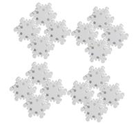 HOMSFOU 50 Perles en Bois Flocon de Neige pour Loisirs Créatifs DIY en Panneau Composite Solide Trou Percé pour Enfilage Facile Accessoires pour Création de Bijoux et Décorations de