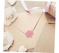 HOMSFOU 50 pièces Autocollants Sceau de Cire Forme de Cœur Étiquettes Cachet Cire Adhésives pour Enveloppes Invitations et Cadeau Décoration DIY Vintage