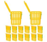 HOMSFOU 50 Pièces Cages D'élevage de Reines, Cage de Transport pour Apiculteurs, Plastique Jaune, Isolation et Transport, pour Reines, Apiculture, Apiculteurs Professionnels et Amateurs