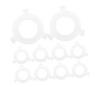 HOMSFOU 50 Pièces Lot de Anneaux Réducteurs pour Abat-jour Bagues de Collier Plastique Blanc Adaptateurs Stables pour Supports de Lampe Kit de Réparation pour Projets Éclairage DIY