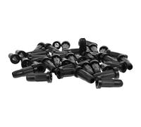 HOMSFOU 50 Pièces Manchon en Caoutchouc De Roue Universel Couvercle Universel De Butée De Roue De Chaise Capuchons De Roue De Chaise De Remplacement Inserts De Roue Ronde Black Plastique
