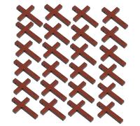 HOMSFOU 50 pièces Mini Cross Wood Pendants DIY Accessories For Necklace Bracelet Making Craft Decor Simple Design For Meditation And Festival Gifts