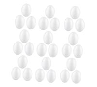 HOMSFOU 50 Pièces Oeufs Mousse Simulés pour Décoration de Bureau DIY Oeufs Factices à Peindre pour Artisanat de Pâques et Accessoires Créatifs