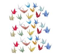 HOMSFOU 50 Pièces Origami Hanging Decor Premade Glitter Paper Cranes DIY Wedding Party Decorations Photo Props Centerpieces For Bridal Shower Anniversary