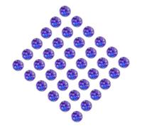 HOMSFOU 50 pièces Perles de Verre Lumineuses Bleues Lot de Perles Rondes pour Fabrication de Bijoux DIY pour Bracelets et Colliers Artisanaux