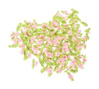 HOMSFOU 500 pièces Accessoires Fleurs Roses Satinées Décoratives DIY pour Vêtements Coiffure Broches Artisanat Créatif