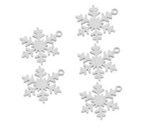 HOMSFOU 5pièces Breloques Noël Sapin Flocon Métal Pendentif Collier Chien Médaille Ornement Création Bijoux Accessoire Animal