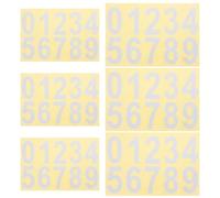 HOMSFOU 6 Feuilles Lot Autocollants Numériques Auto-adhésifs Résistants à Eau aux Intempéries pour Boîtes aux Lettres et Numéros de Maison Vinyle
