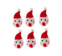 HOMSFOU 6 Pièces Accessoires Décoratifs de Noël Feutre Pinces à Cheveux Bonhomme de Mignon Fournitures Fête DIY pour Garçon Fille et Famille