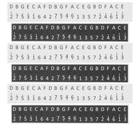 HOMSFOU 6 Pièces Autocollants pour Kalimba 17 Notes en Papier pour Piano à Pouces Identification Précise des Notes et Support Théorie Musicale pour Entraînement Nocturne