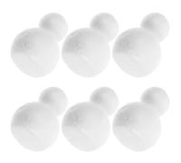 HOMSFOU 6 Pièces Bonhomme de Neige en Mousse Blanche, Décoration DIY | Polystyrène Expansé, Design Double Boule, Usage Noël et Fête, Pièce Portable pour Assemblages Créatifs