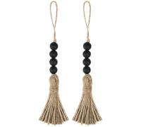 HOMSFOU 6 pièces décoratives pour décoration perles en bois ornement poignée maison bouton gland mariage prière grand style glands fait main mur porte pays pendentif