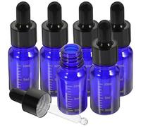 HOMSFOU 6 Pièces Flacon Compte-gouttes en Verre 10ml Gradué pour Huiles