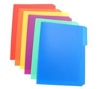 HOMSFOU 6 pièces Lot de Chemises Plastique avec Clip Organiseur Simple pour Dossiers Test Porte Documents pour Bureau et École